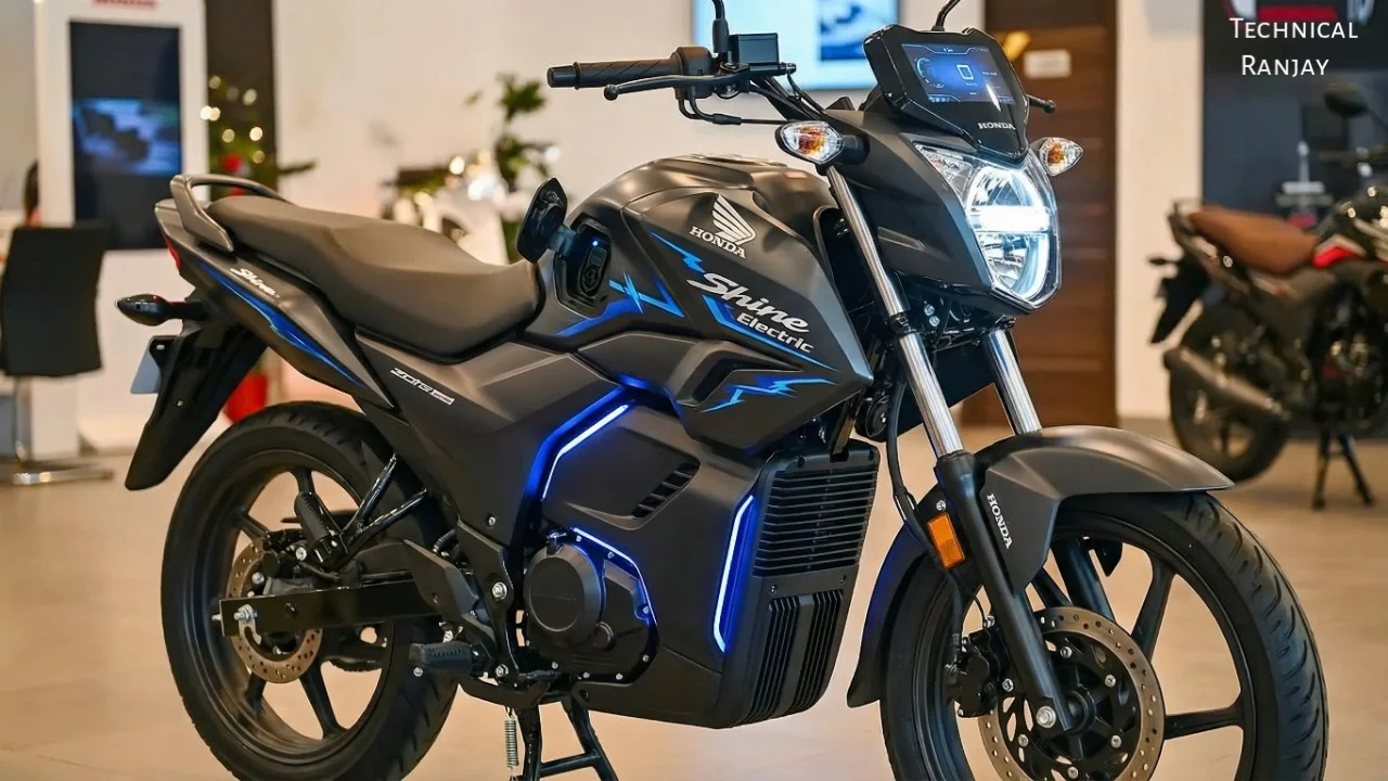 Honda ने पेश किया Honda Shine Electric Bike 2026: 150 km Range, Dual Battery और Smart Tech के साथ Budget EV Revolution!”