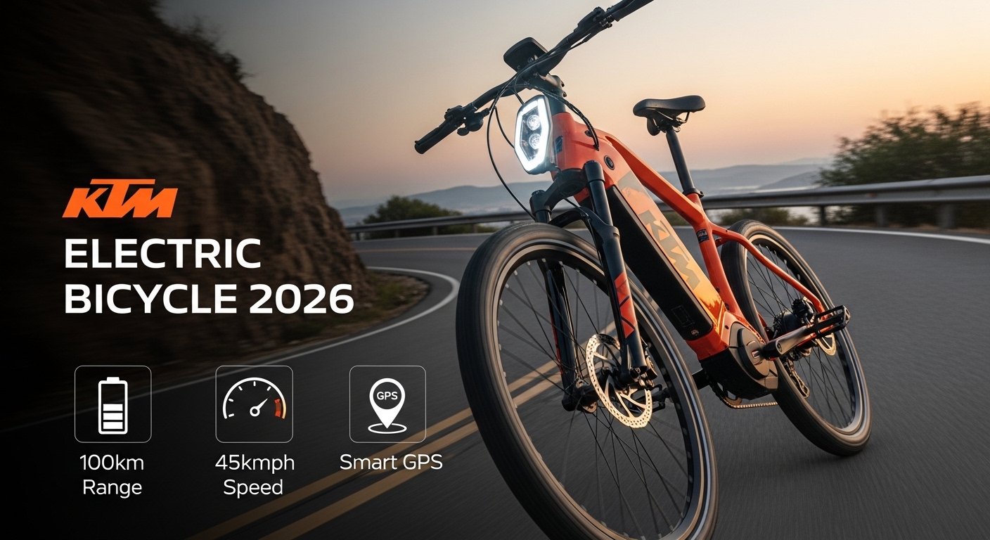 KTM Electric Bicycle 2026: 100KM Range, 45kmph Speed और Smart GPS Features के साथ युवाओं की नई पसंद