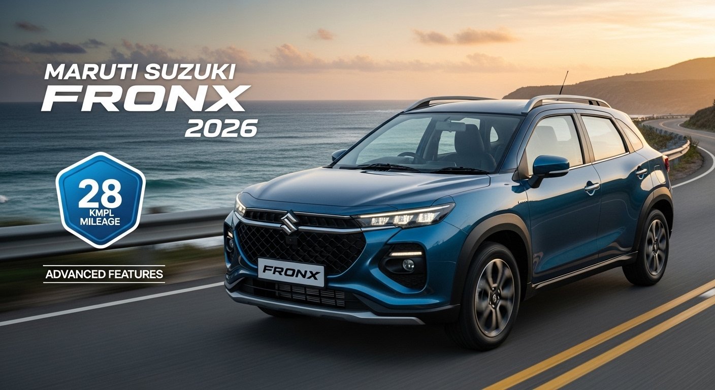 Maruti Suzuki Fronx 2026: 28 kmpl माइलेज, Sporty Design और Advanced Features के साथ नई SUV-Style Hatchback