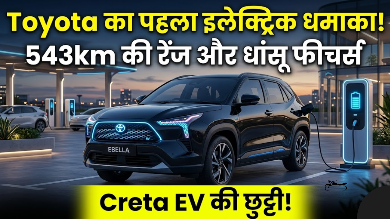 Toyota की पहली इलेक्ट्रिक SUV ने मचाया गदर! 543km की रेंज और 150kW फास्ट चार्जिंग, Creta EV की बोलती बंद!
