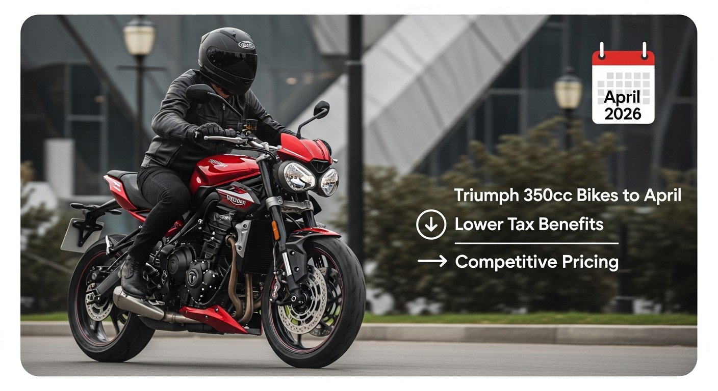 Triumph 350cc Bikes अप्रैल 2026 में लॉन्च होंगी: Lower Tax Benefit और Competitive Pricing के साथ एंट्री तय