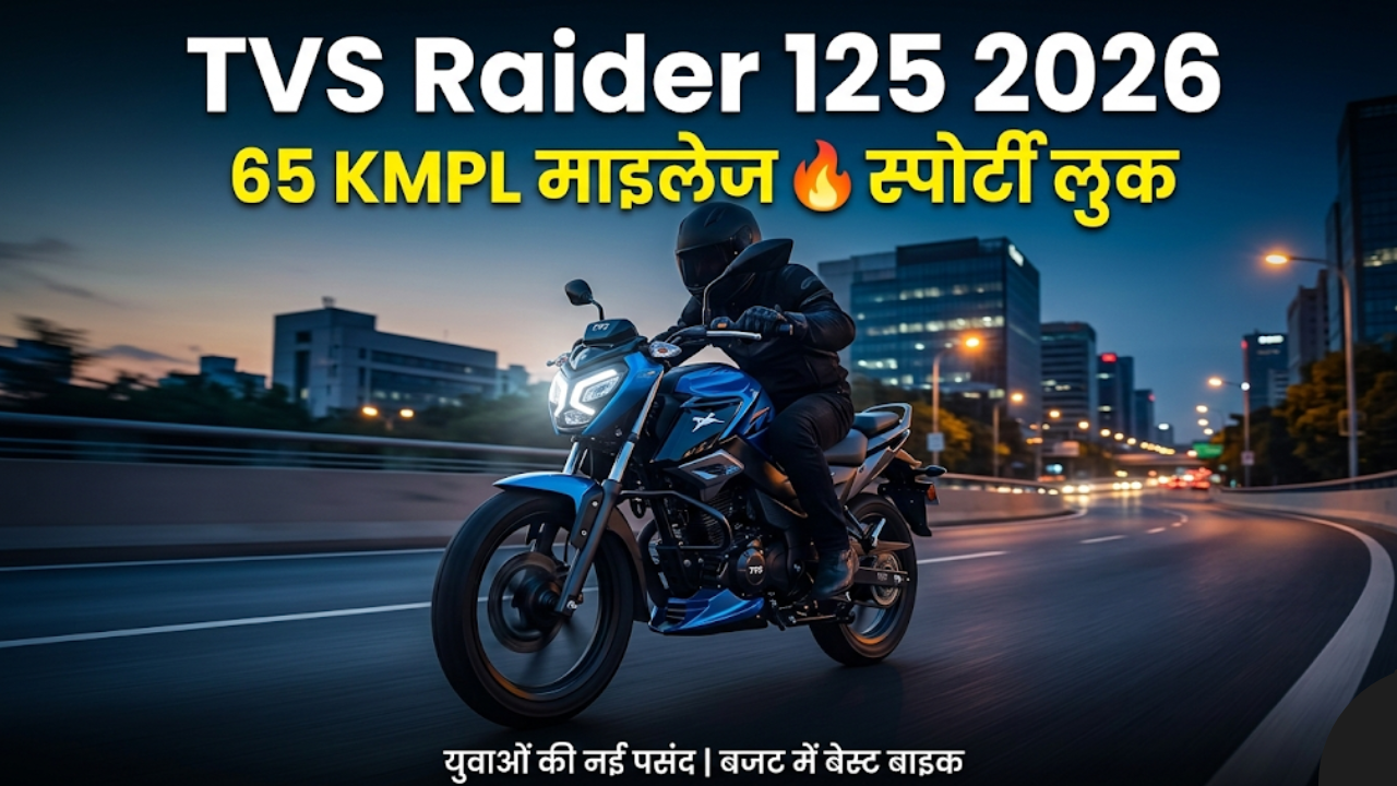 TVS Raider 125 का 2026 अवतार लॉन्च! 65kmpl का माइलेज और किलर लुक देख लड़कियां भी हुईं दीवानी, देखें कीमत